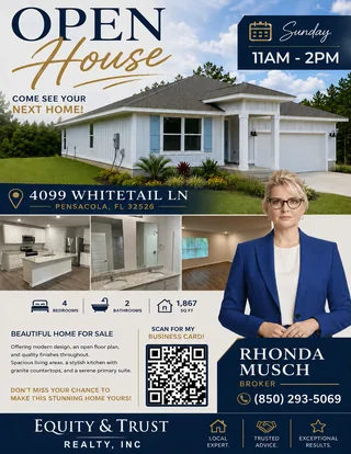 Rhonda’s open-house graphic